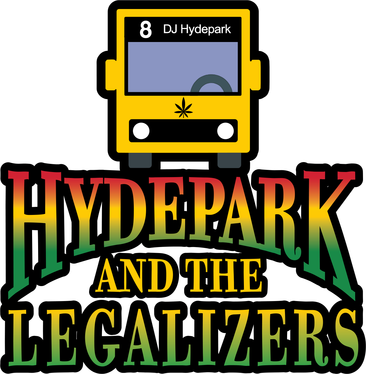 Hydepark and the Legalizers — logo med bus nr. 8